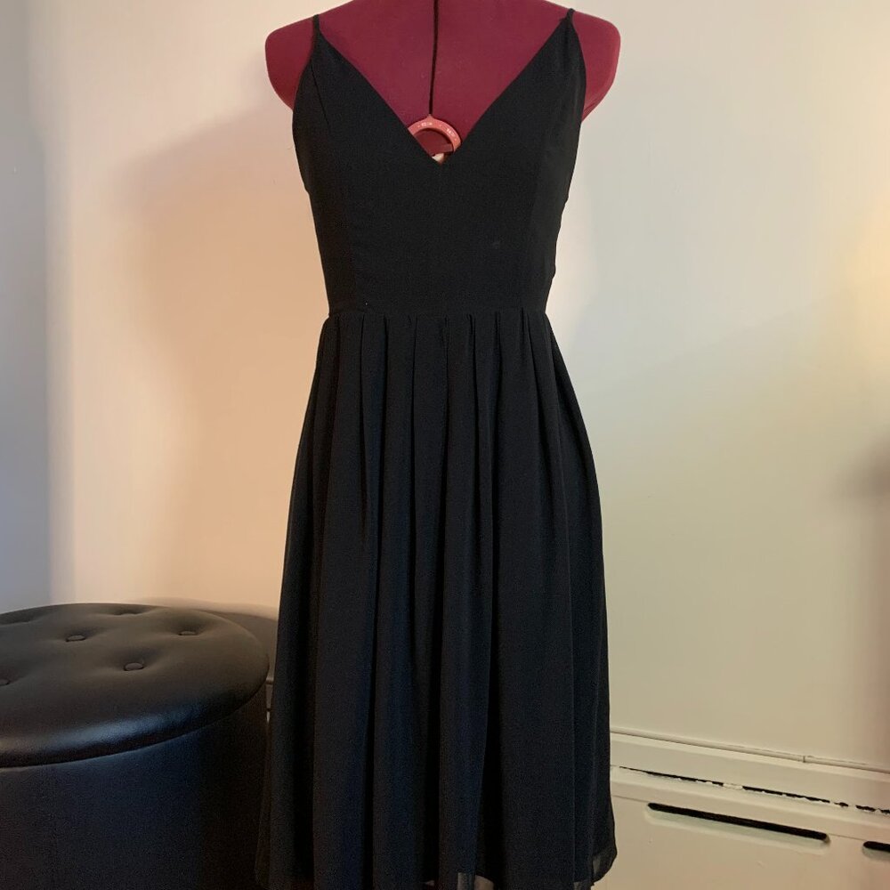 Black chiffon dress from Aritzia